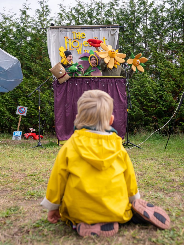 Flowerpot with a child